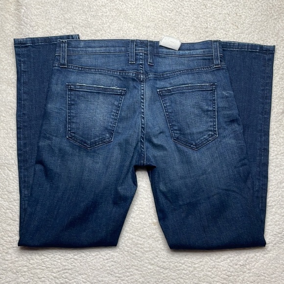 Current/Elliott The Fling Cropped Boyfriend Jeans Dark Size 25 NWT New - Picture 9 of 14